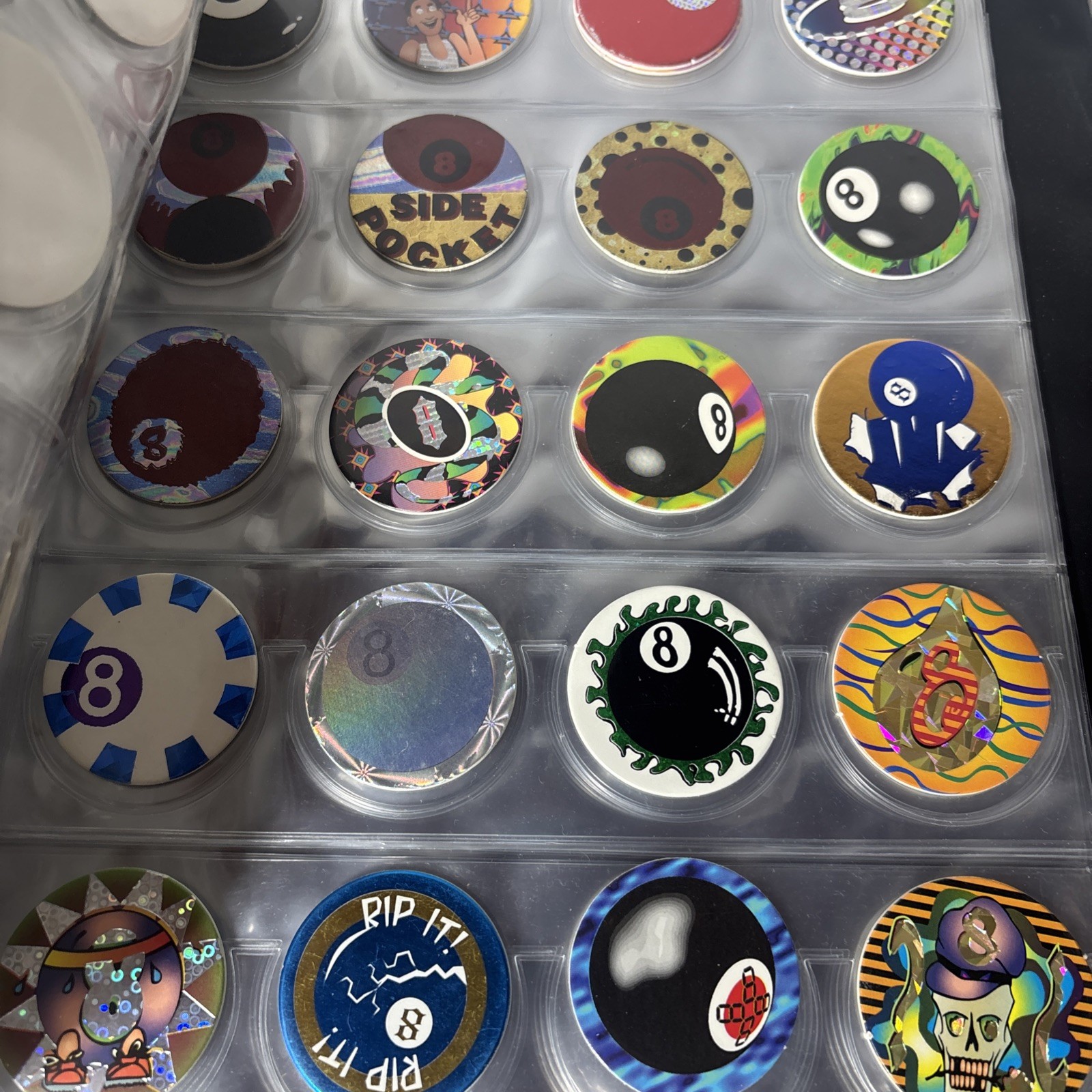 Vintage Pogs/Milk Caps 90’s Lot Of 200+ Pieces – Mixed Collection Binder/Sleeves