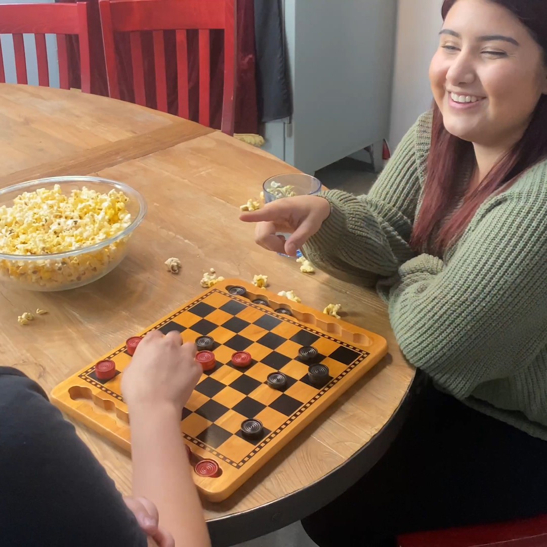 WE Games Traditional Red & Black Checkers Set, Solid Wood Board with Grooves