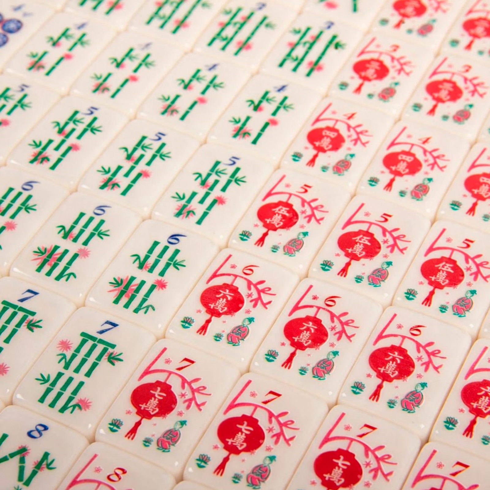 Maison Lude Cirquejong Mahjong Tiles 160 Piece Set with Carrying Case Blooming