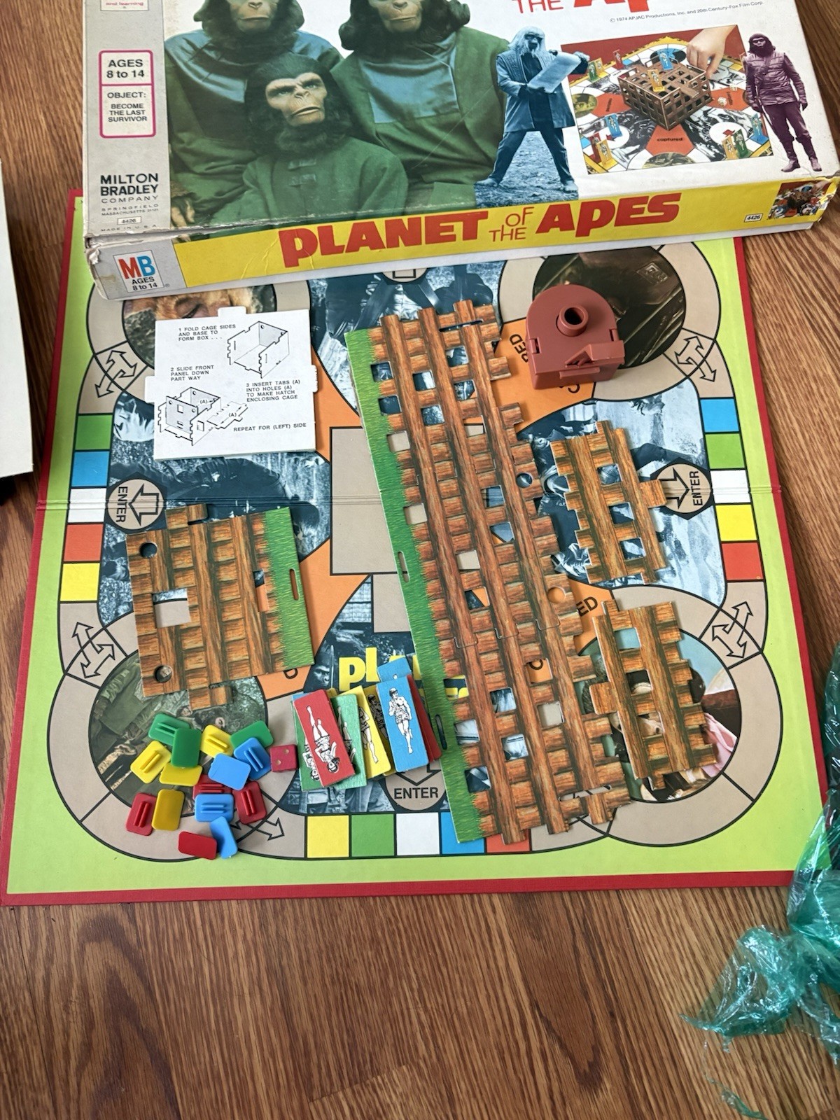 1974 Planet Of The Apes Movie Board Game Complete In Box Vintage Milton Bradley