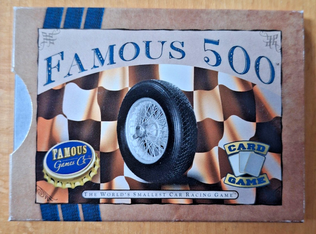 Famous 500 – Car Racing with Cards – World’s Smallest Sports Games – Unplayed
