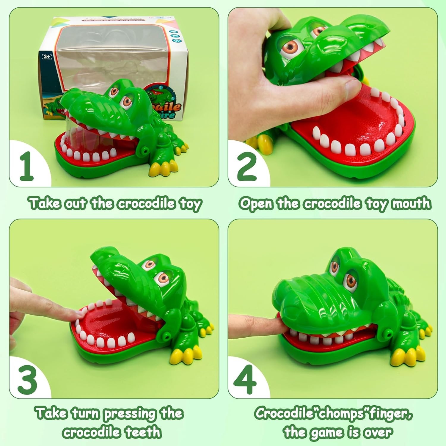Travel-Friendly Crocodile Dentist Toy – No Batteries Required for Ages 4+
