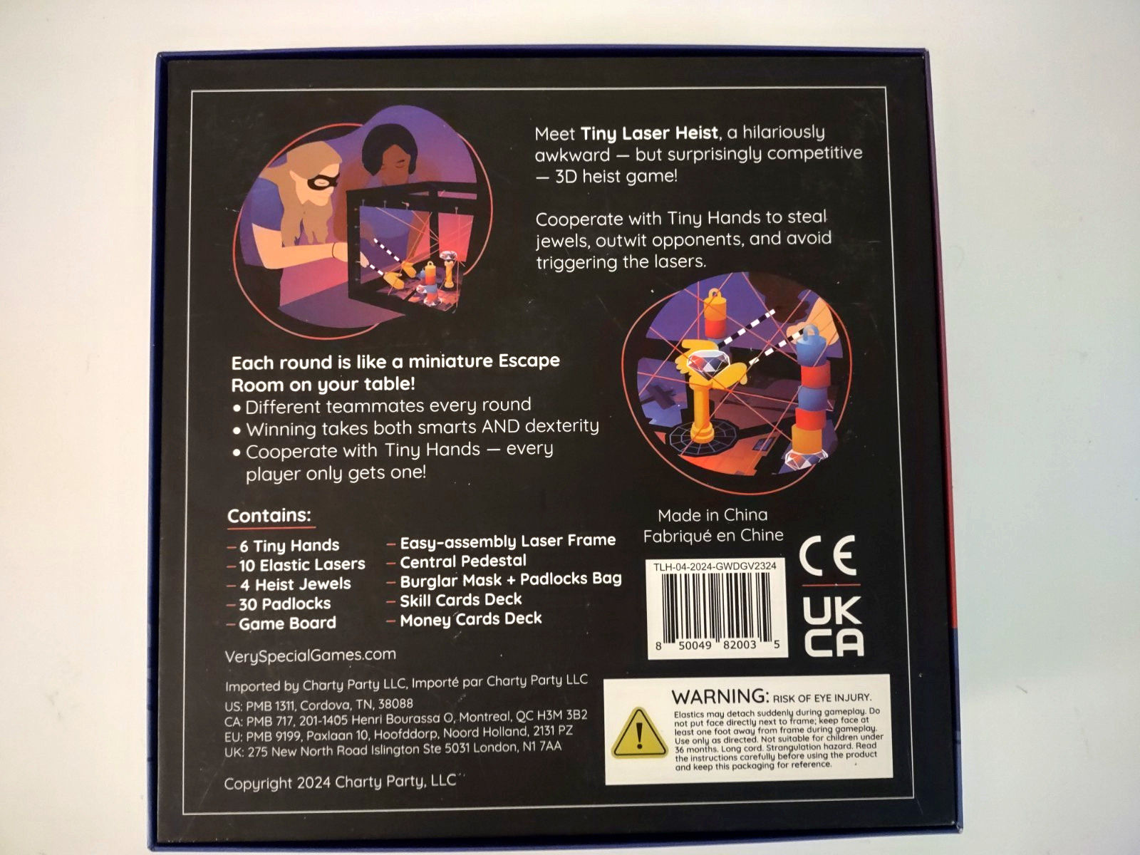 Tiny Laser Heist Hilariously Awkward 3D Tabletop Board Game Complete 3-6 Players
