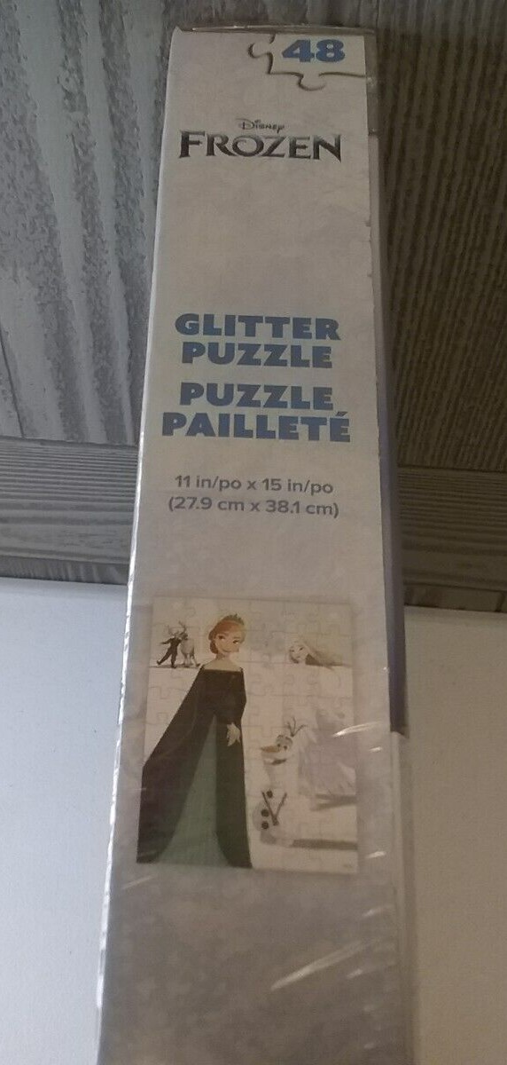 DISNEY FROZEN 2IN1 48 PIECE GLITTER PUZZLE AND SNOWFLAKE JOURNEY BOARD GAME 5+