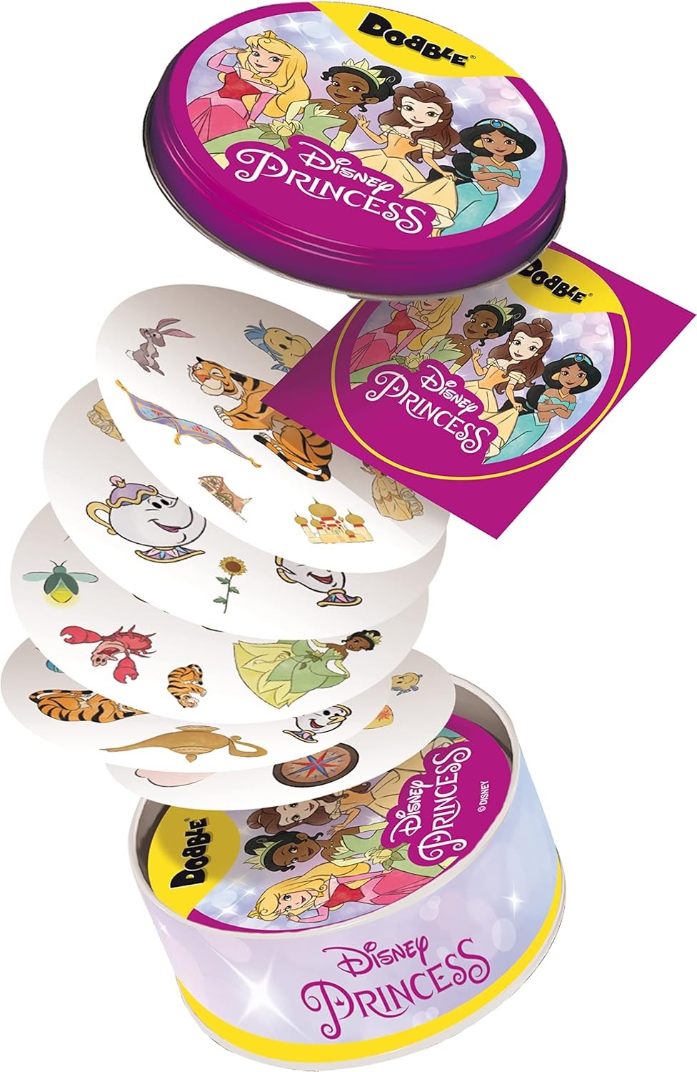 Asmodee | Dobble Disney Princess | Card Game | Ages 4+ | 2-5 Players | 10 Minute