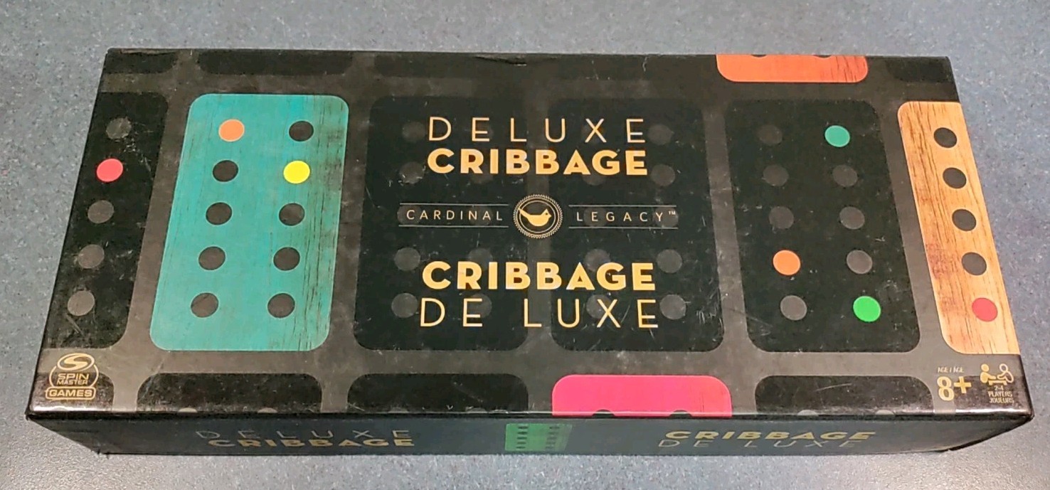 Deluxe Cribbage Family Board Game Cardinal Legacy Wooden Case Metal Movers 2020