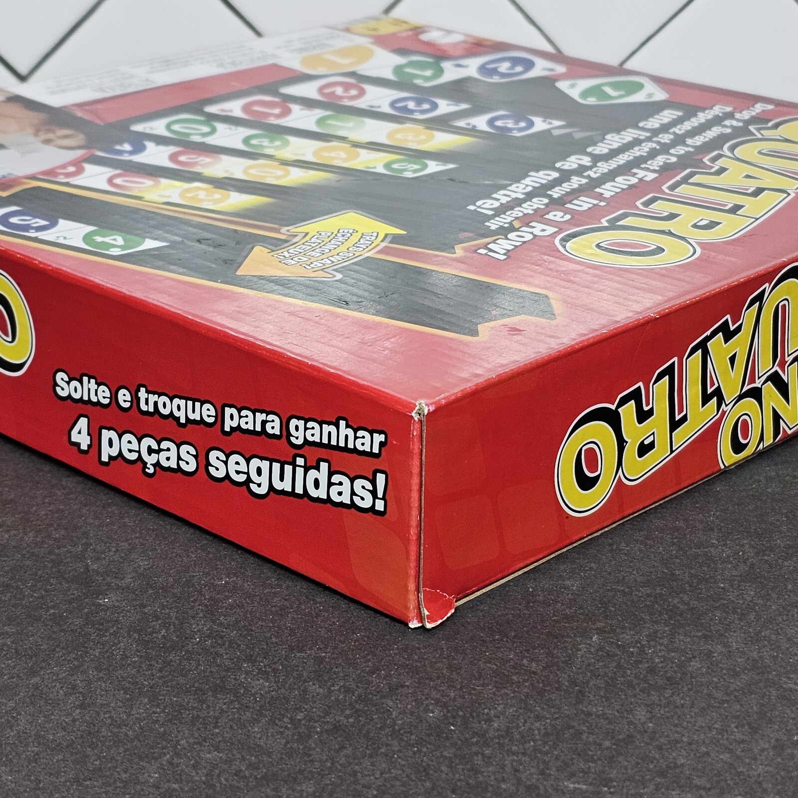 Uno Quatro Game Drop & Swap Family Party Game Board Games Toy Age 7+ Complete