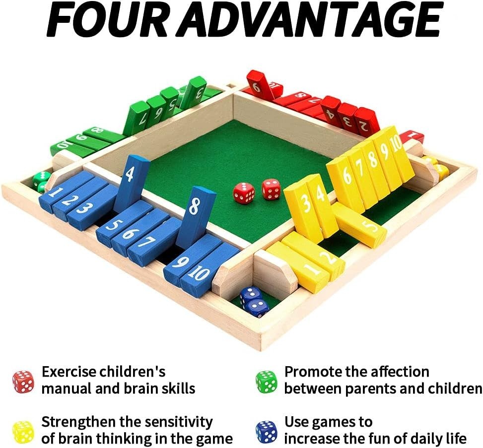 Portable Shut The Box Game – Engaging Math Fun for Home, Classroom & Parties