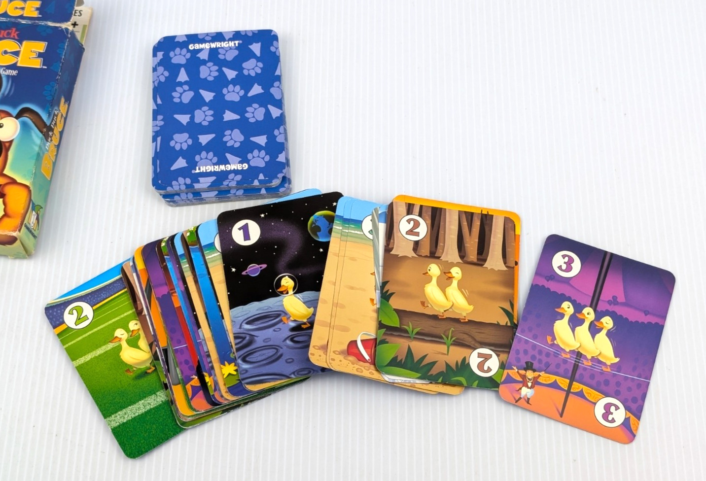 Duck Duck Bruce Card Game 100% COMPLETE 2007 Gamewright Dr Toy Award Winner