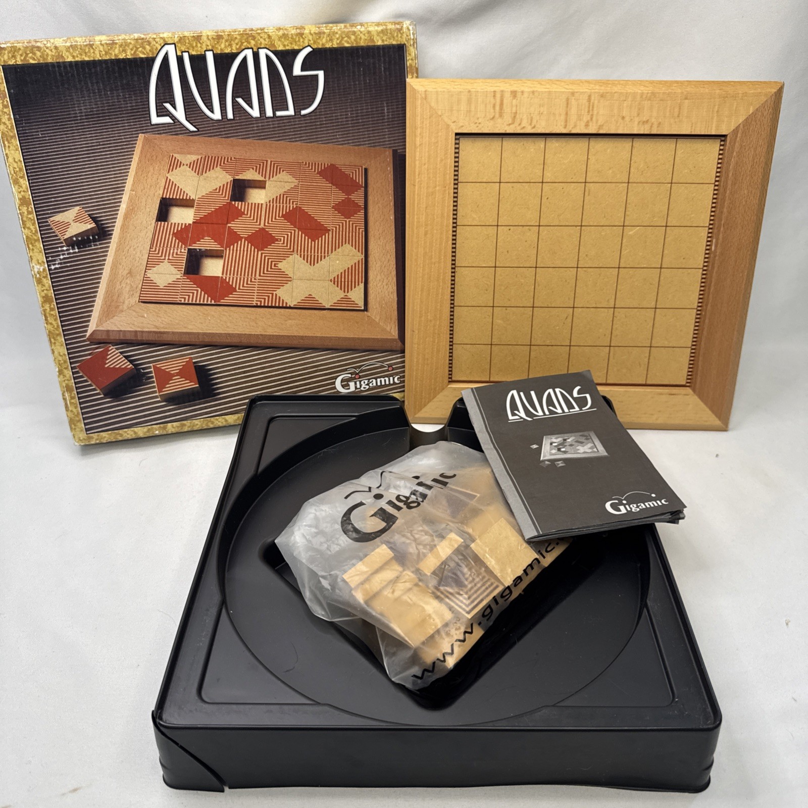 VINTAGE Quads All Wood Board Game COMPLETE Gigamic 1995 Strategy