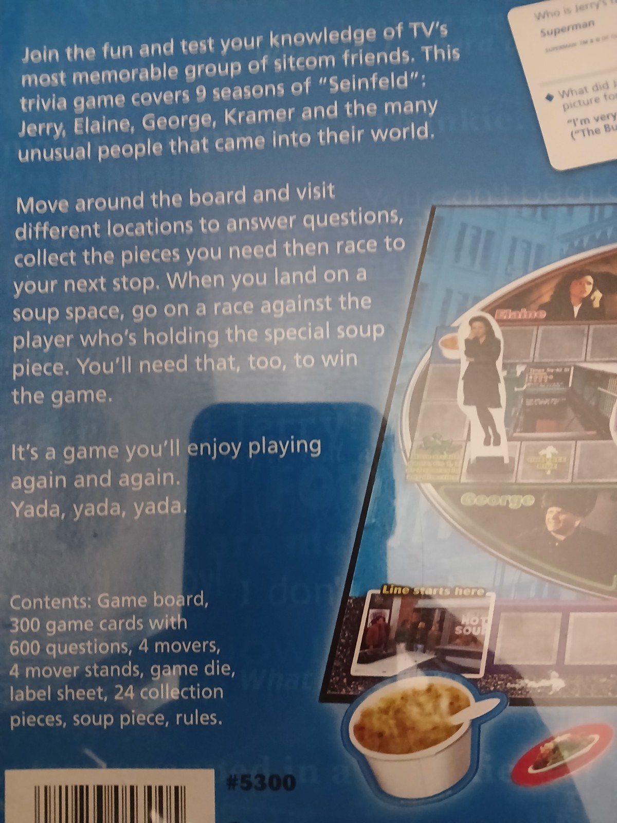 Seinfeld Trivia Game – 2009 Pressman Board Game – NEW IN BOX, FACTORY SEALED!!