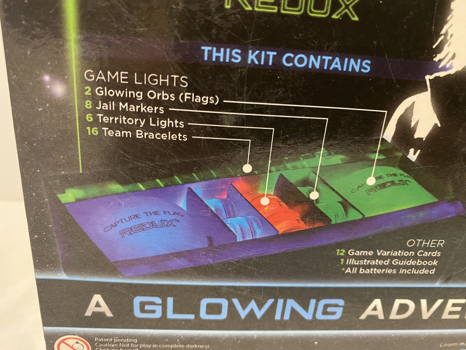 CAPTURE THE FLAG REDUX Original Glow In The Dark Outdoor Game-Complete