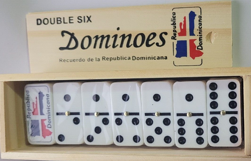 Double Six Republica Dominicana Dominoes Game in Set of 28 Wooden 2″X3/4″X1/4″