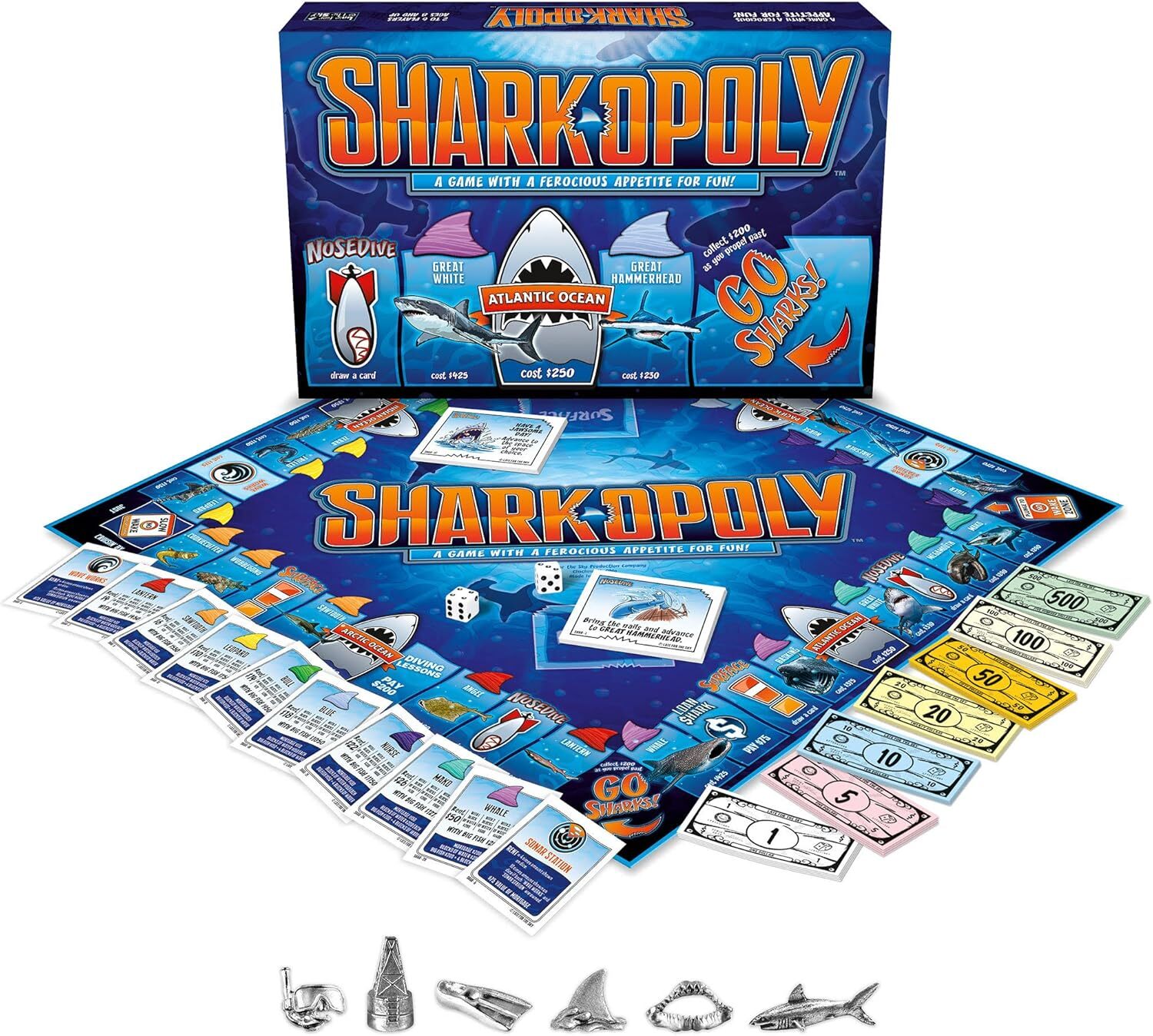 Shark Twist Classic Board Game For 2 To 6 Players Fun For Ages 8 And Up