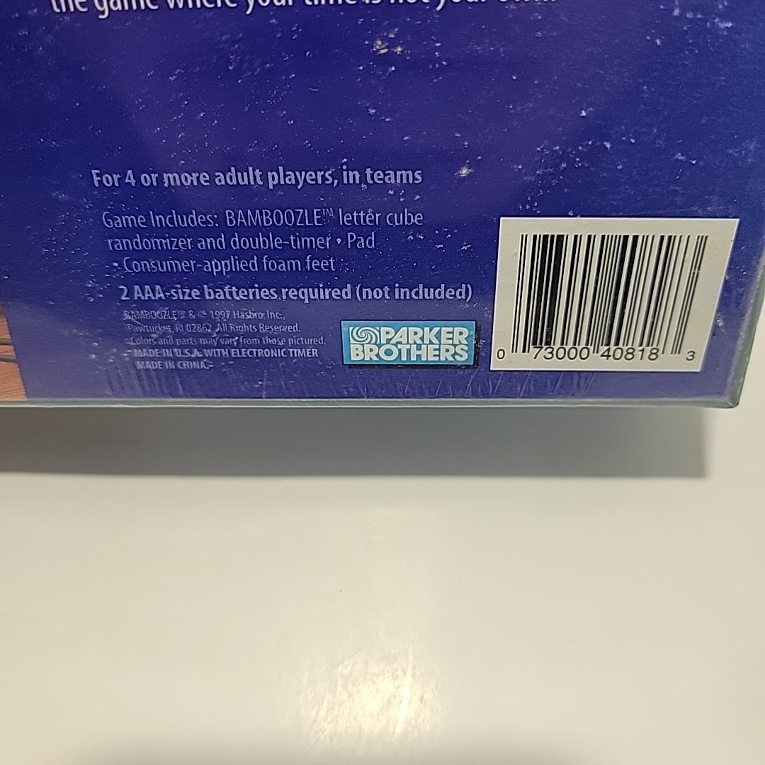 1997 VINTAGE BAMBOOZLE GAME PARKER BROTHERS NEW FACTORY SEALED BORED IDEAS