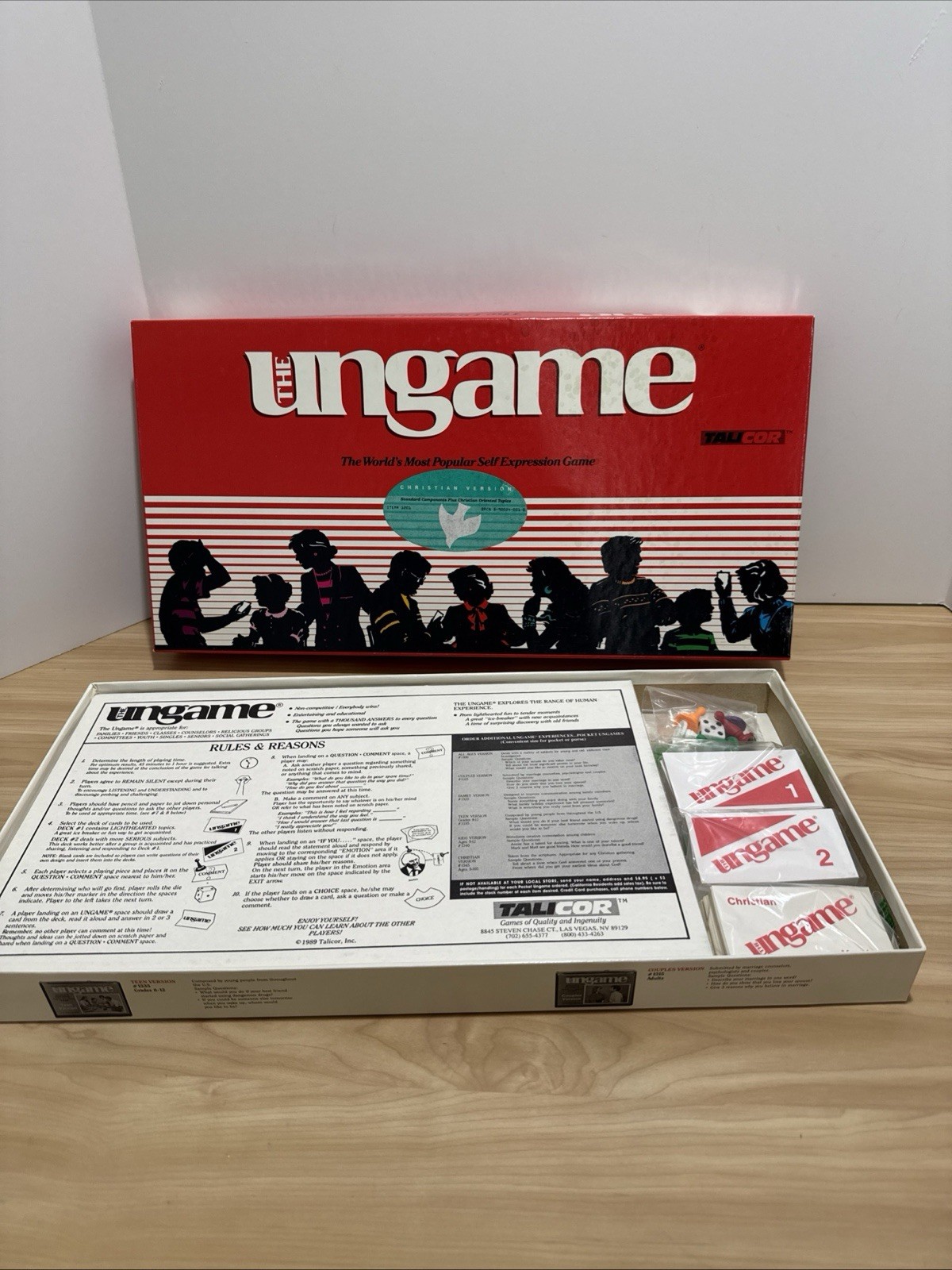 1989 Vintage THE UNGAME Board Game Christian Version – by Talicor Inc. Complete