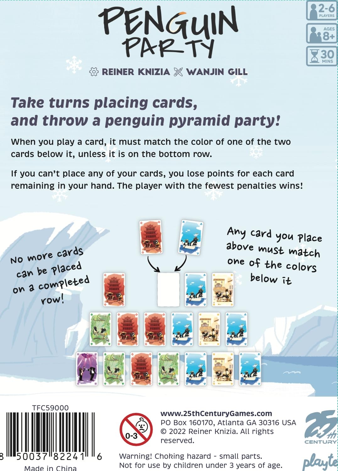 Penguin Pyramid Card Game Fun for Family Fast Paced Strategy Game for All Ages