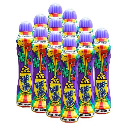 Dab-O-Ink One Dozen 4oz Violet Bingo Dauber 12 Count (Pack of 1), Purple