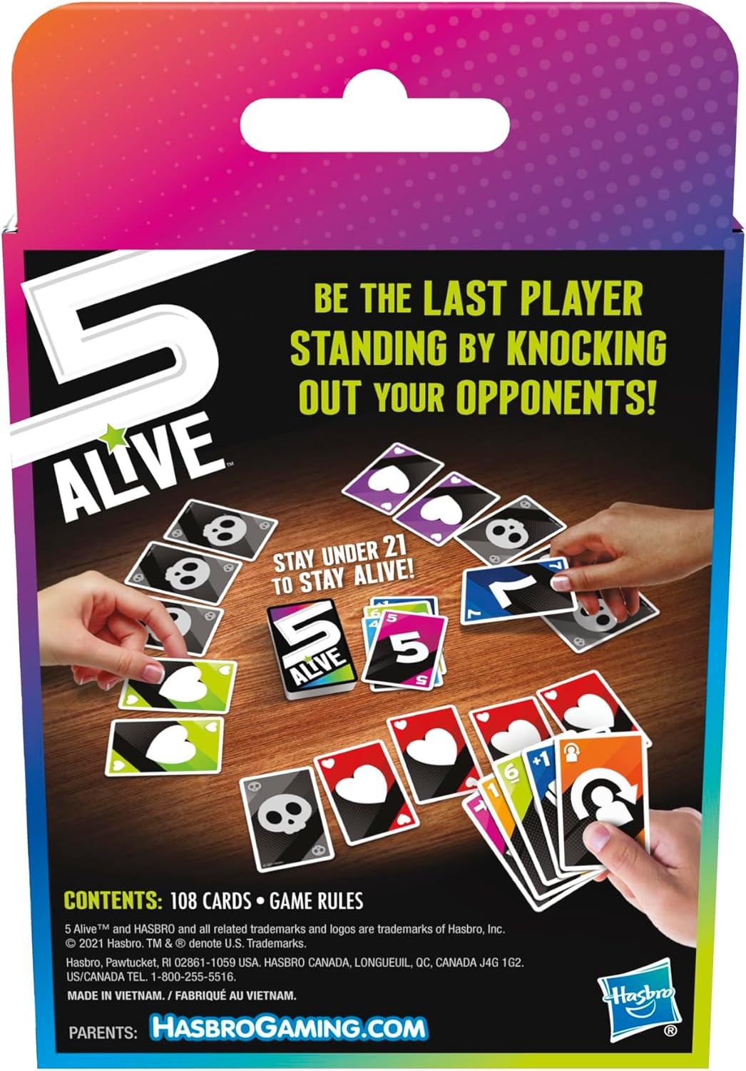Hasbro Gaming 5 Alive Card Game, Fast-Paced Game for Kids and Families, Easy to
