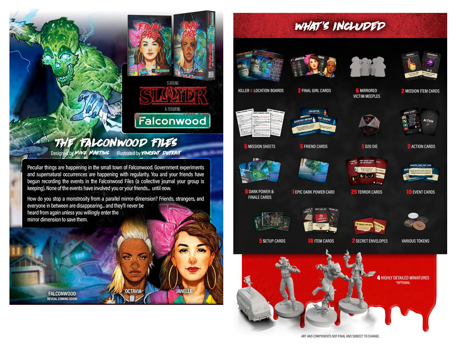 Final Girl: The Falconwood Files & Core Box. FG013 & FG000. Single Player Game