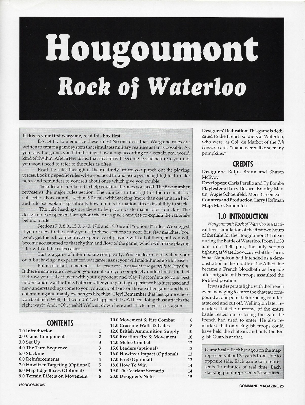 Command Magazine #11 Hougoumont – Rock of Waterloo Napoleonic Wars Unpunched