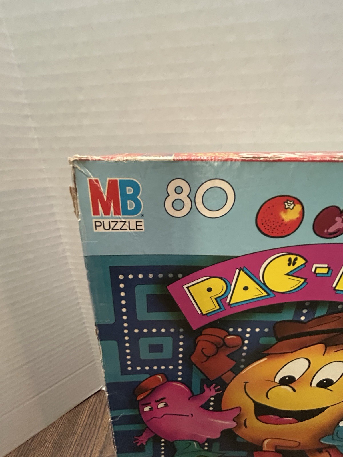 Pac-Man Genuine Wood Puzzles Milton Bradley 80 Pieces with Box