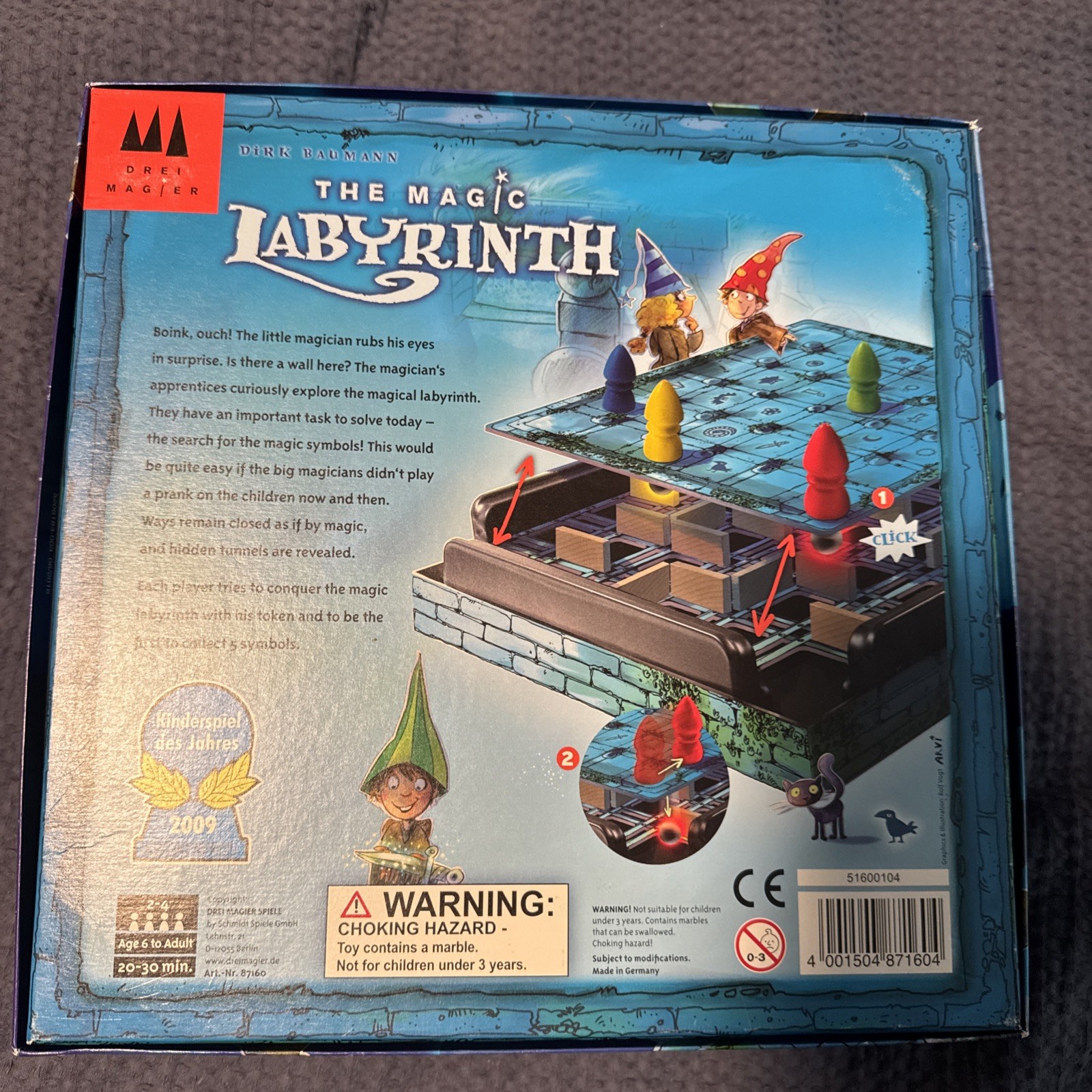 The Magic Labyrinth Game COMPLETE Drei Magier 2009 Maze Marbles Fantasy