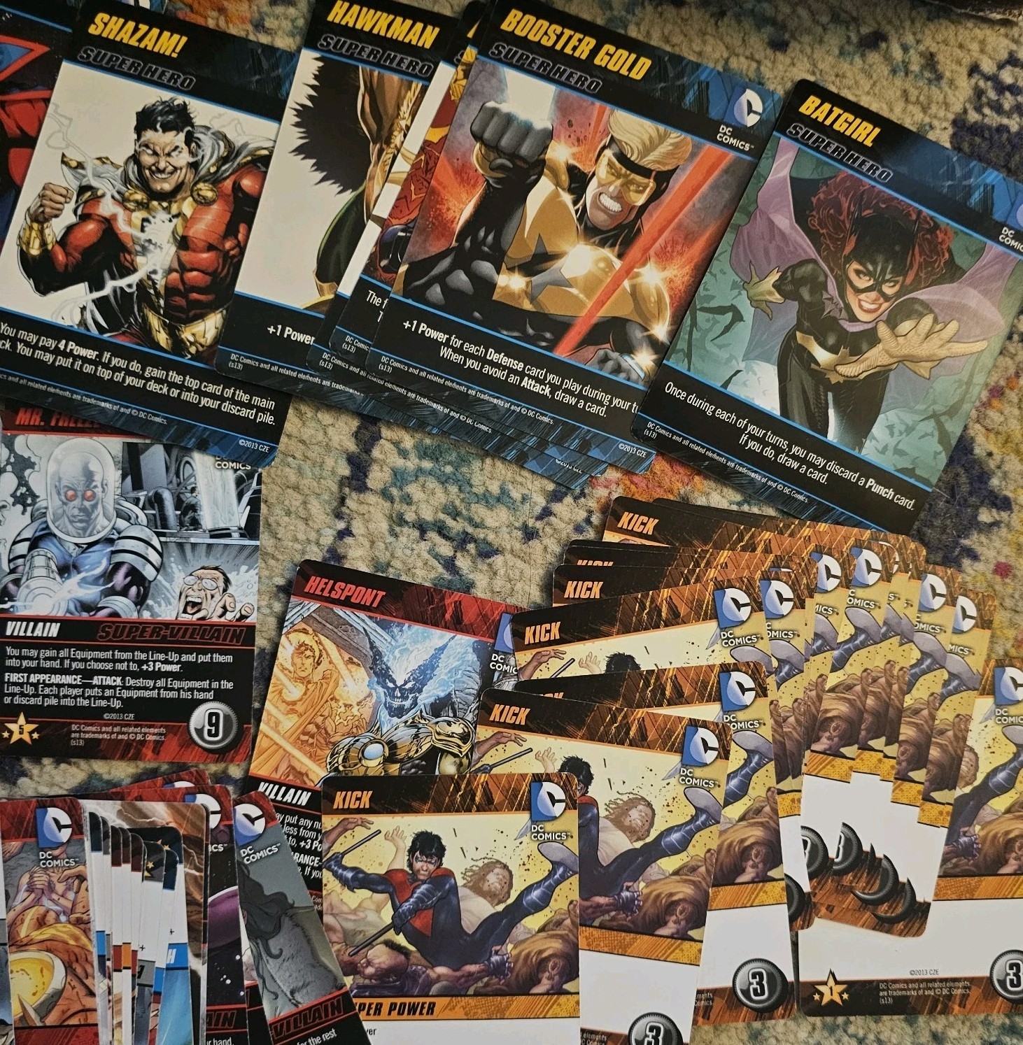 DC COMICS Deck-Building Game Heroes Unite Cryptozoic Cards Super Villains 2013