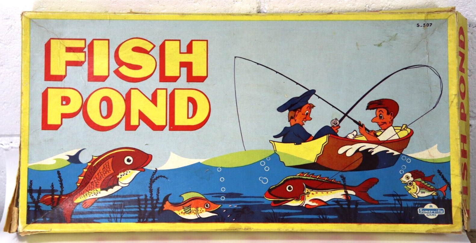 RARE Vintage FISH POND A Somerville Game 1950s/60s Children Fishing Game E4