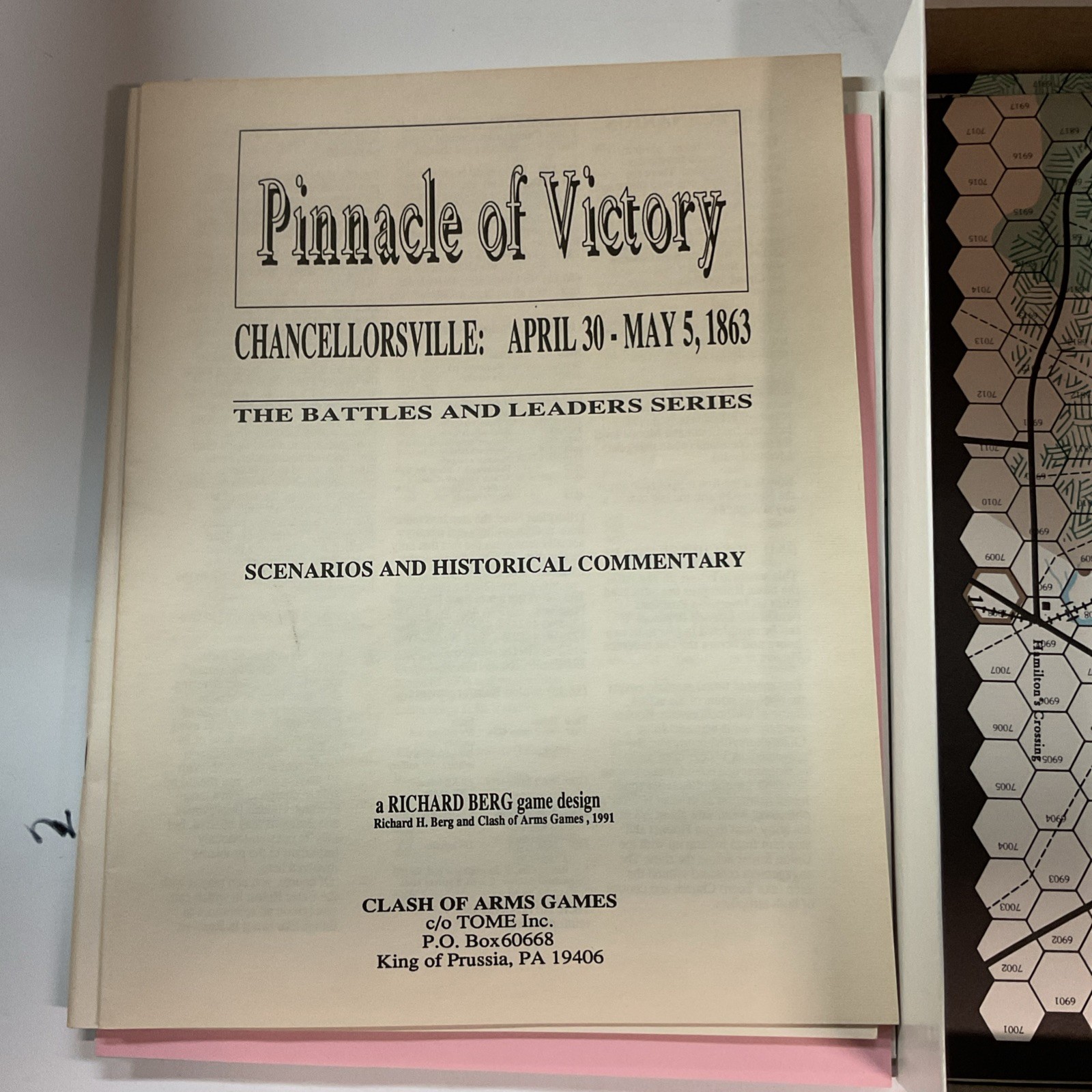 Chancellorsville Clash of Arms Games Pinnacle of Victory May 1863 Unpunched