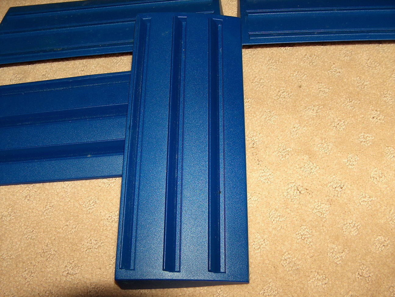 Rummikub Tile Holder Tray Set of 4 Game Replacement Racks Blue 1997 2023 Holders