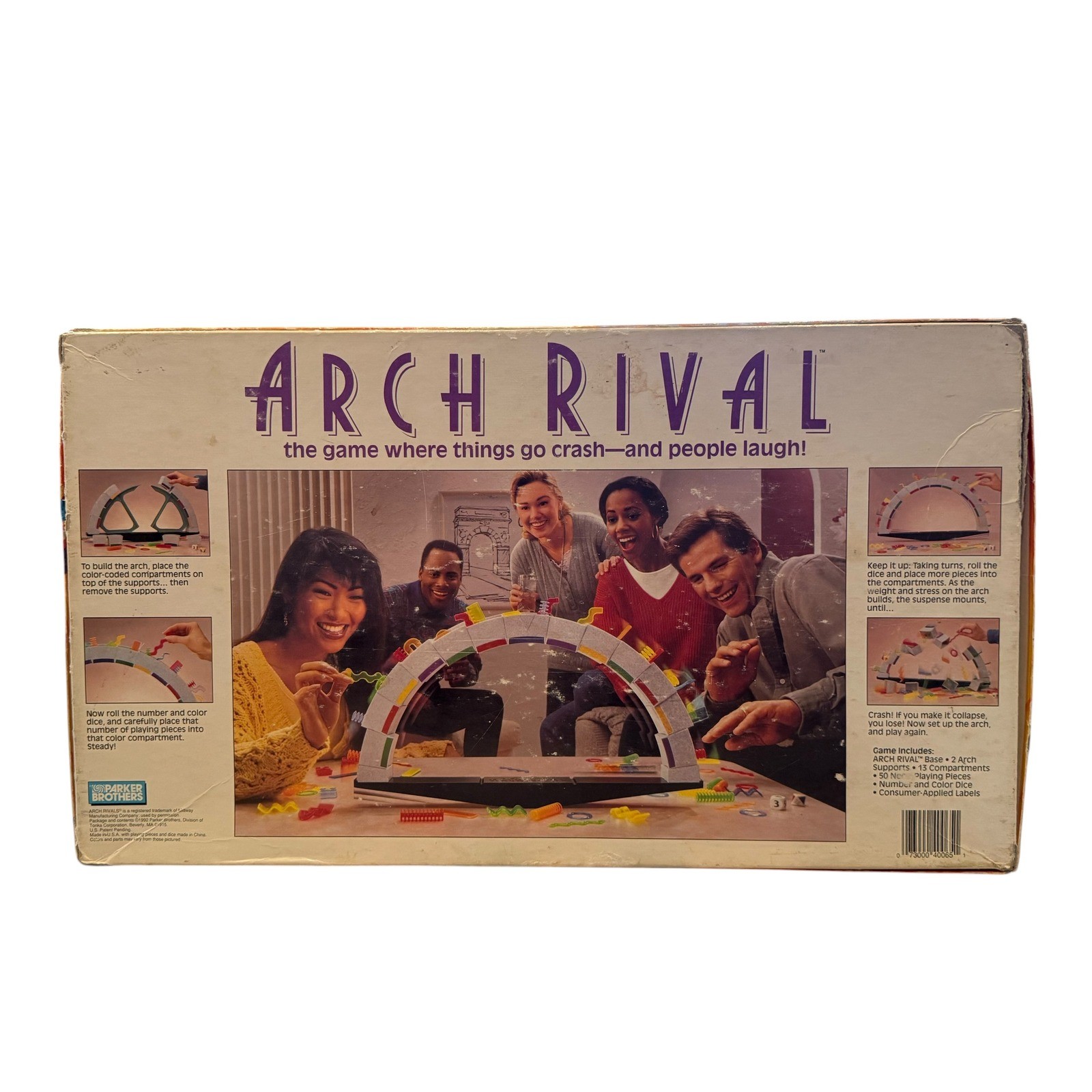 Parker Brothers Arch Rival Board Game Vintage 1992 Dexterity Balance Game