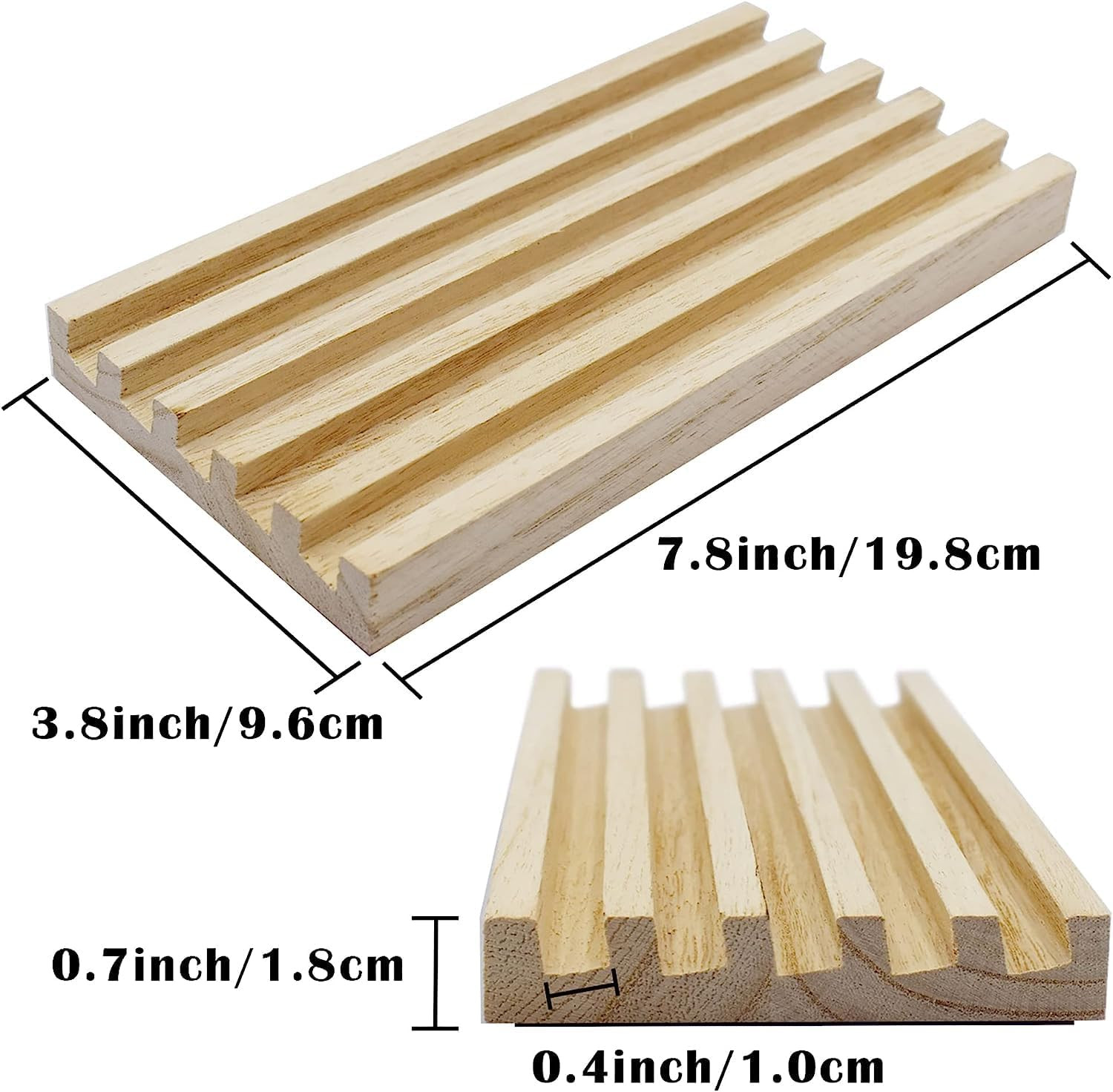 Domino Holder Trays Rack – Set of 4 Wooden Tiles Stand Holders for Mexican Train