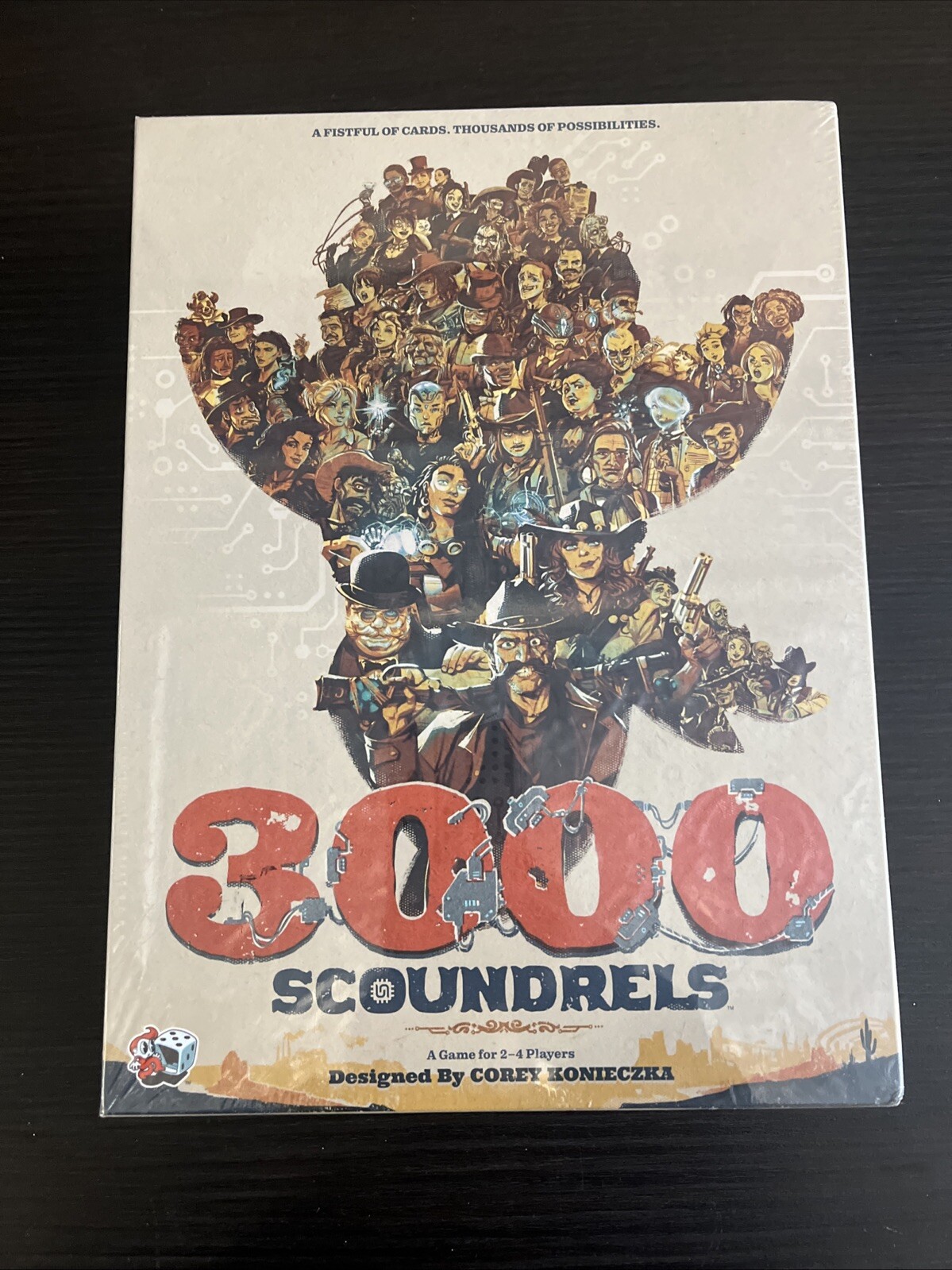 3,000 Scoundrels Board Game Unexpected Games New Free Shipping Sealed Old West