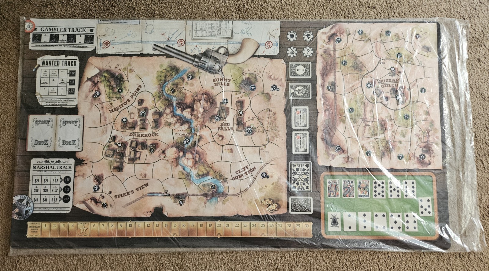 Kolossal Games Western Legends Board Game + Ante Up & Blood Money, + Playmat