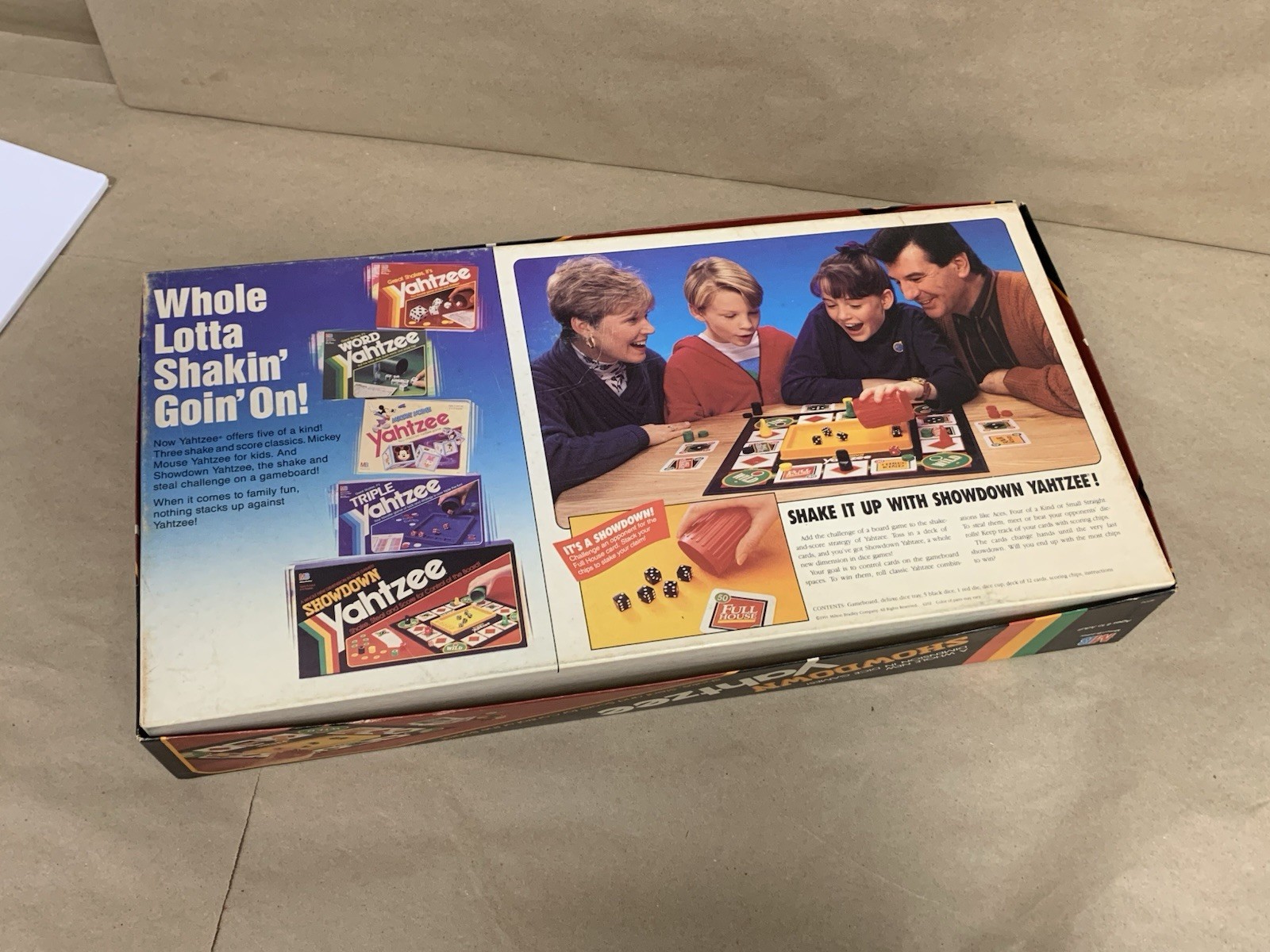 Vintage 1990’s Retro 1991 Yahtzee Showdown Dice Board Game Milton Bradley #4202