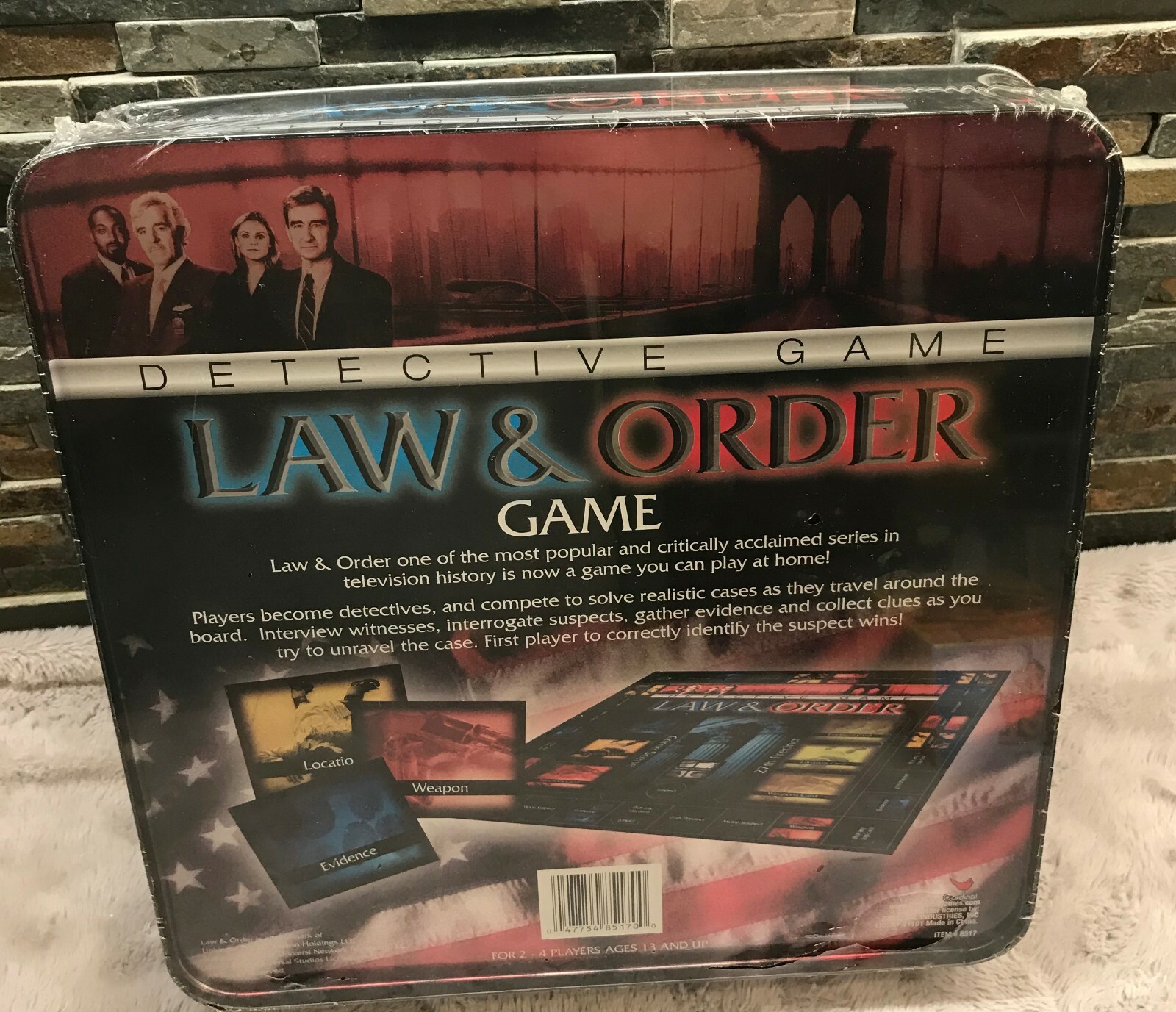 Law And Order Detective Board Game New Sealed Metal Tin Box