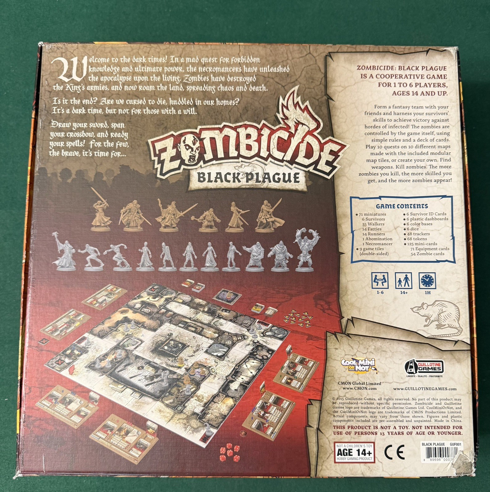 Zombicide: Black Plague – Medieval Fantasy Zombie Board Game – Cooperative Strat
