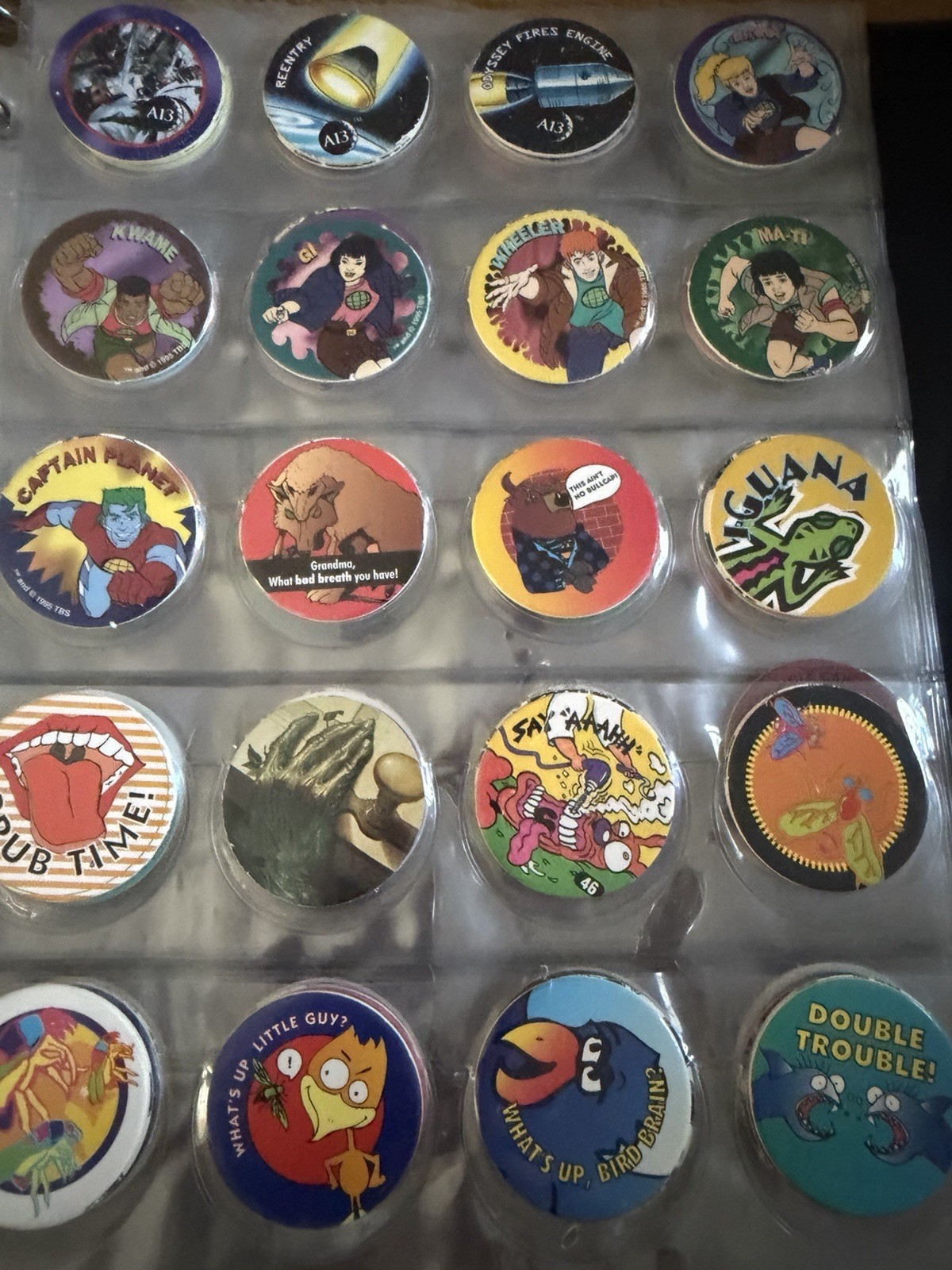 1990s Original 299 POGS & 10 Slammers/Game Boards/Notebook/Plastic storage box