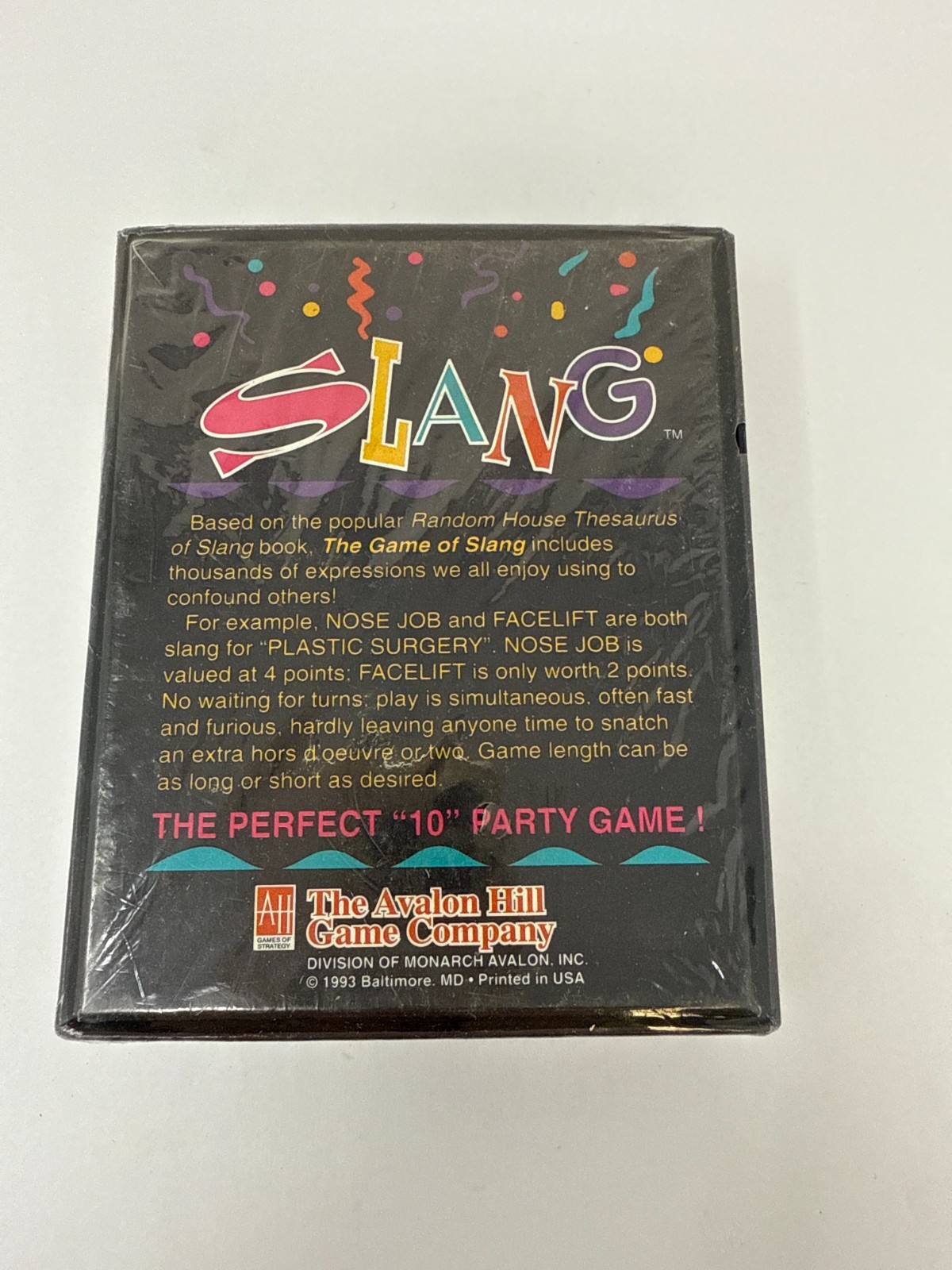 Slang: The “Life of the Party” Game (1993 Avalon Hill) – Sealed