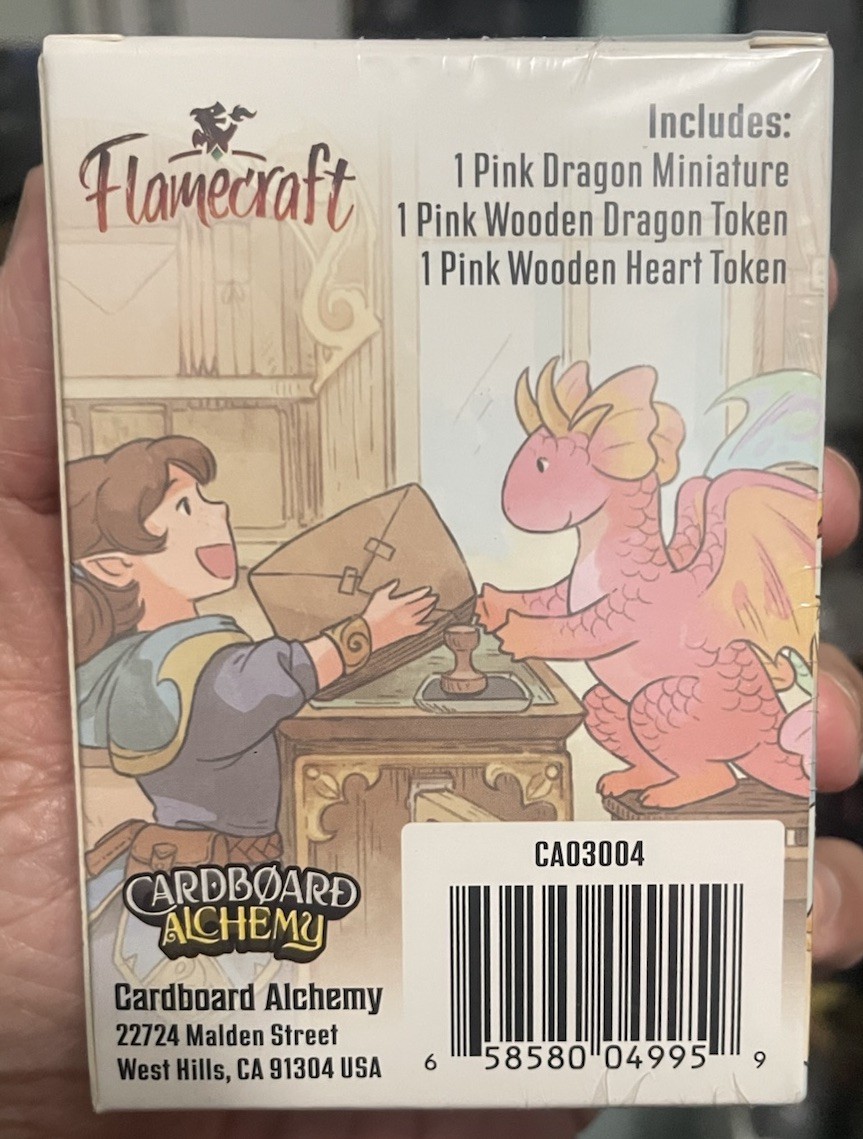 Flamecraft Pink Fancy Dragon Miniature w/ Tokens Kickstarter Promo New
