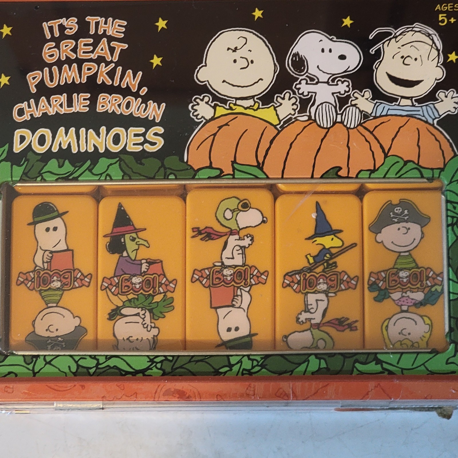 Vtg Peanuts Great Pumpkin Halloween Dominoes | Charlie Brown | 2006 Snoopy – New