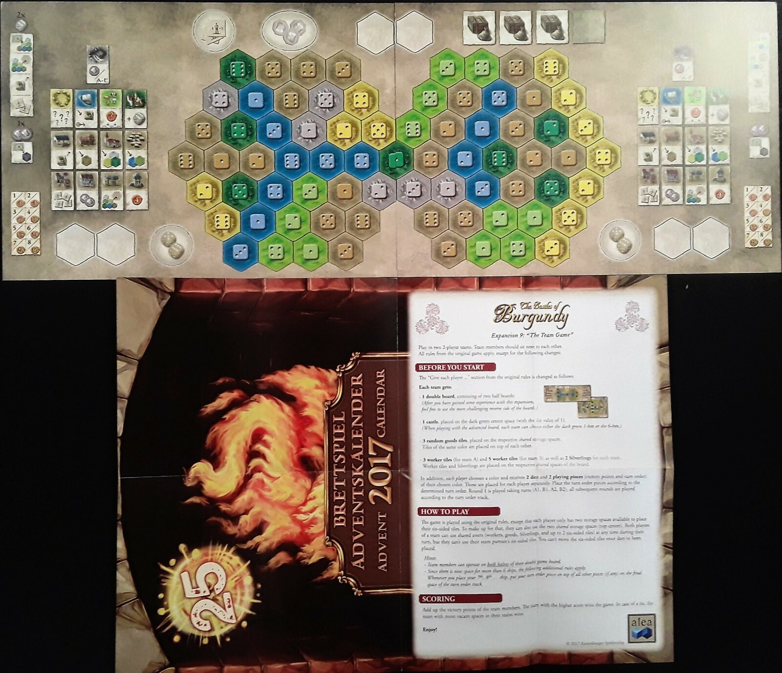 2017 ADVENT Calendar Promo 25 CASTLES OF BURGUNDY EXPANSION Brettspiel Game
