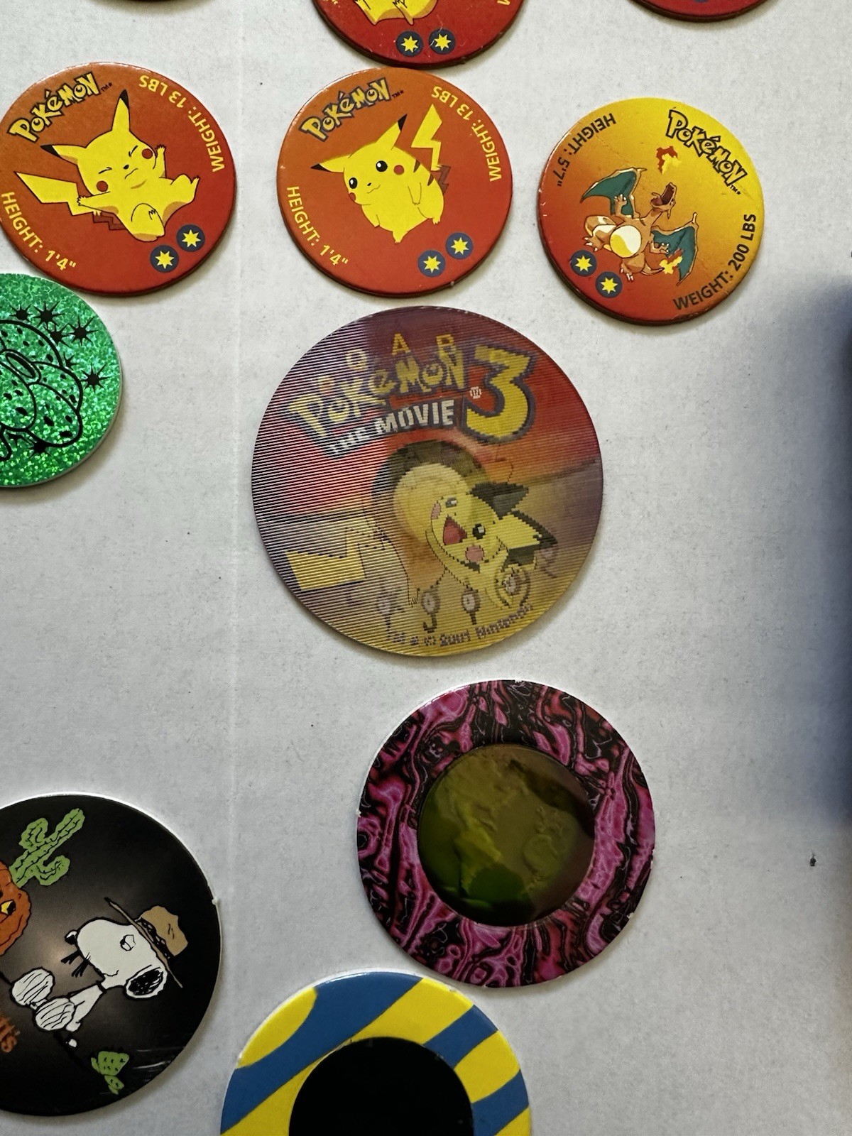 Vintage POG Pogs and Slammers HUGE LOT Plastic Slammers with Various POG Caps