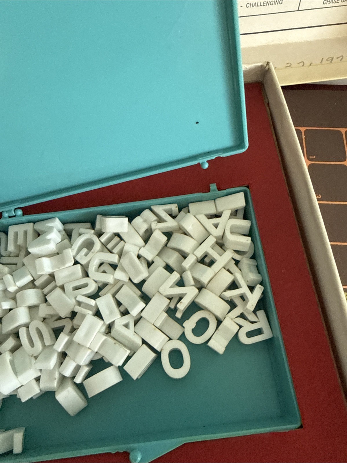 Vintage 1970 AD-LIB Crossword Board Game E.S. Lowe No. 940 – USED READ