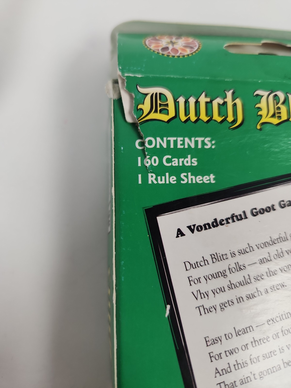 Dutch Blitz Original Card Game set for up to 4 Players New Sealed