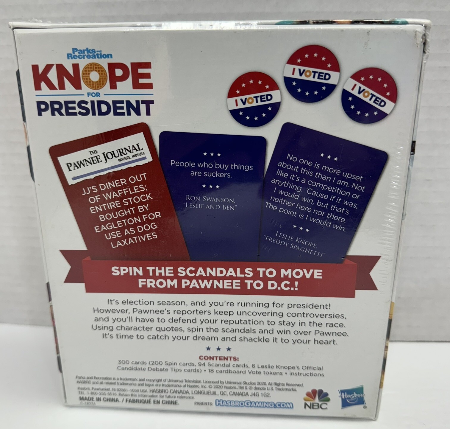 KNOPE FOR PRESIDENT Party Card Game 2020 New Sealed Adult