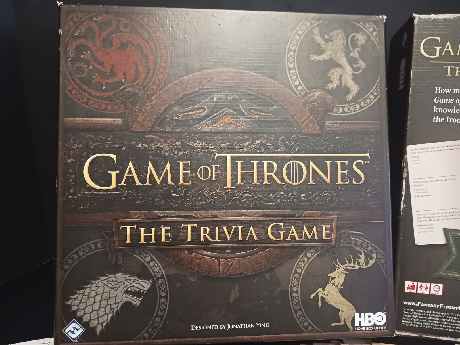 Game of Thrones The Trivia Game FANTASY FLIGHT Games 2015 HBO 100% Complete