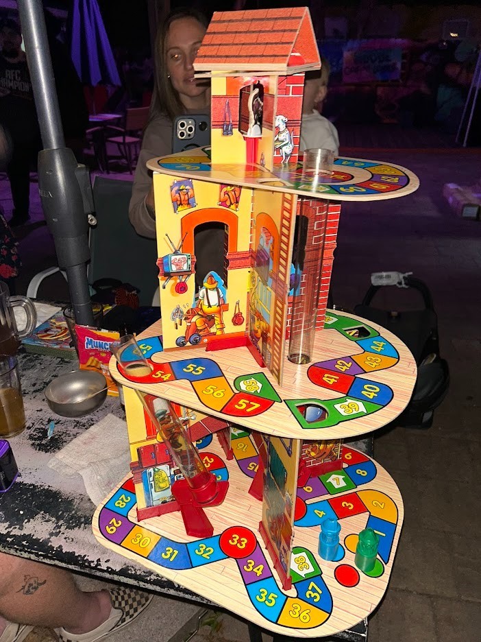 Oops & Downs Firehouse Full of Fun Board Game 1992 Mattel Missing 1 Piece (tube)