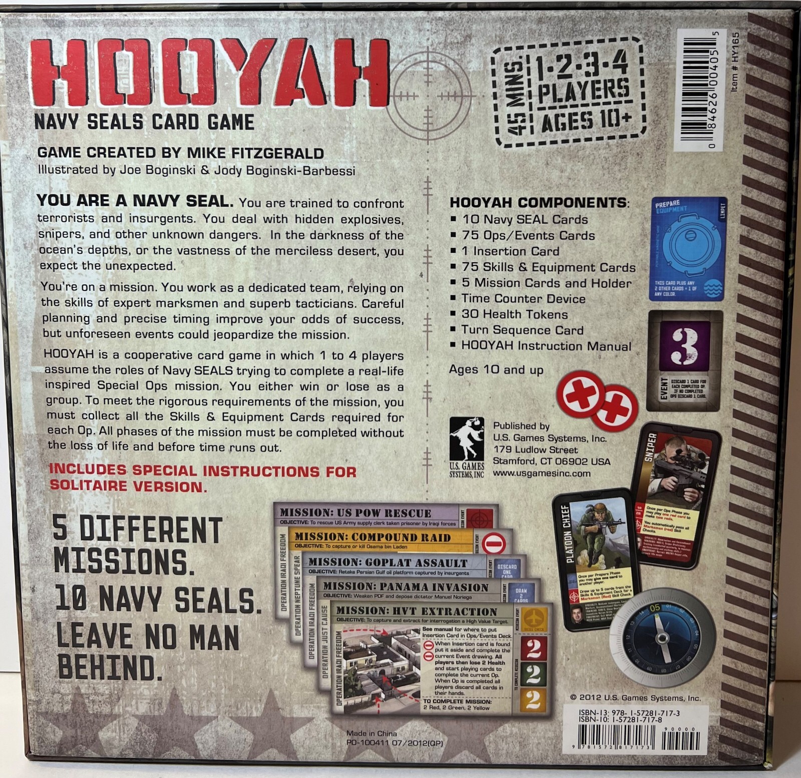 Hooyah The Navy Seals Card Game US Games War Board Game – Navy – Military